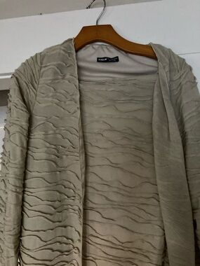 SHEIN 2 piece set Taupe Textured strapless dress and matching duster